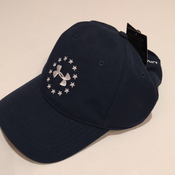 NWT UNDER ARMOUR CAP HAT FREEDOM NAVY ADJUSTABLE HEATGEAR MEN’S - Picture 8 of 8